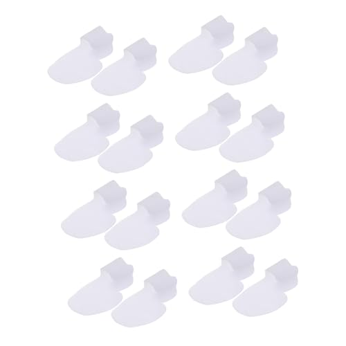 Healeved 1 Set 10 Pairs Separator Splint Bunion Outer Spacers Pads for Overlapping Foot Protectors for Feet Big Straps Bunion Splint White