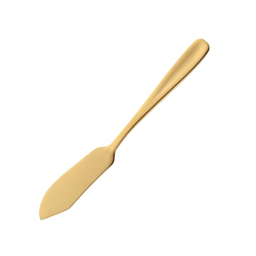 ABOOFAN Stainless Steel Butter Cutter Multi Purpose Cheese Slicer for Spreading Jam and Cream Sharp Cutting Edge for Brie and Firm Cheeses Elegant Golden Design