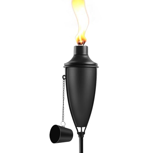 ZSPENG 1 Pack Home Garden Torch , Large Capacity 22oz Outdoor Metal Torch Garden Décor,61-Inch...