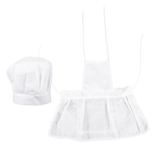 ibasenice Little Chef Hat Apron Set Boys and Girls Kitchen Playset Toddler Cooking Apron for Boys/Girls