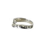 Kysin Chiys Good Luck Amulet Lucky Charm Adjustable Ring Silver Attract Lucky Wealthy Ring for Women Men Adjustable Size
