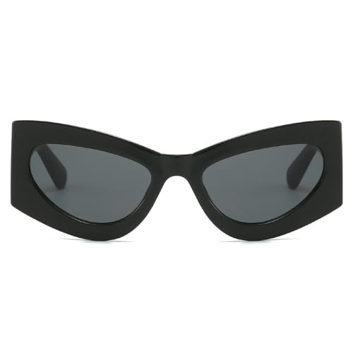 Trendy Cat Eye Sunglasses for Women Men 90s Retro Shades Fashion Green Champagne Sun Glasses N45