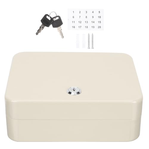 Caja de seguridad de hierro blanco para llaves de hogar y taller 2
