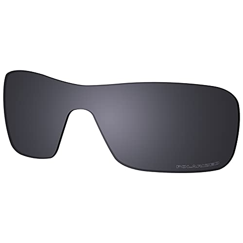 Image of SAUCER Premium Replacement Lenses & Nosepads for Oakley Turbine Rotor OO9307 | UV400 Protection, Anti-Scratch, Precise Fit & Enhanced Clarity Sunglasses High Definition - Shield Black Polarized