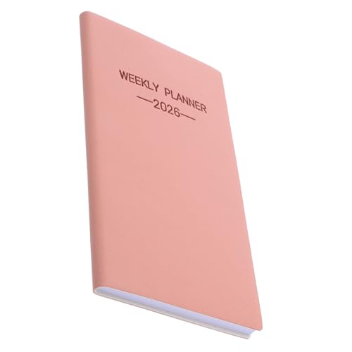 HOMOCONO Planificador Semanal de Bolsillo 2026 A6 con Papel y Pu, Diseño Delgado y Elegante para Oficina y Organización en Casa, Cuaderno para Planificar y Registrar Planes