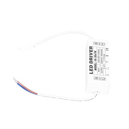 ZAICOLER Pilote de LED à Courant Constant Silencieux 300mA 18-25X1W, Pilote D'éclairage pour Bricolage, Entrée et Sortie AC85-265V 54-87VDC ABS 3.2x1.1x0.8in