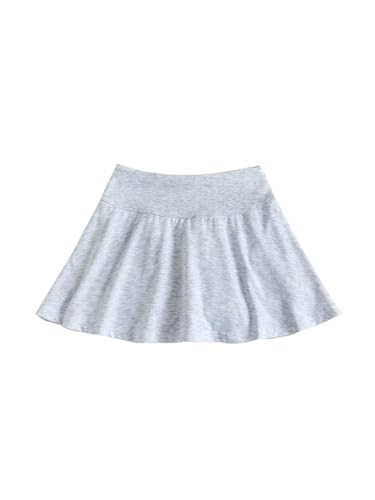 SOFIA'S CHOICE Women's Basic Casual Drawstring High Waisted A-Line Flared Mini Skirts3