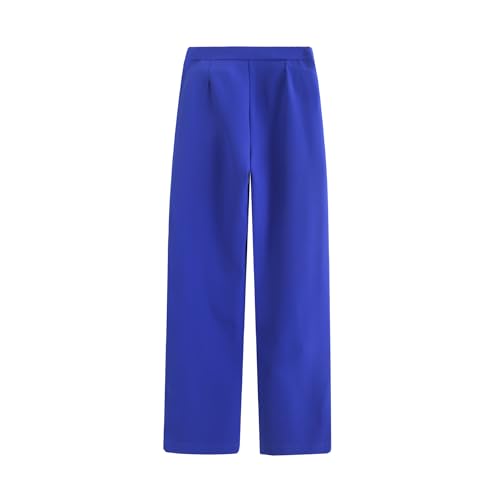 Pantalon large femme taille haute plissé noir - A33372