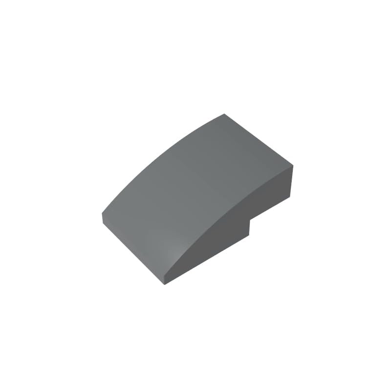 24309 Arched Brick Slope Curved 3x2 No Studs 50 Pieces GDS-1123 Compatible with Lego Building Blocks Color:Dark Bluish Gray — image 1