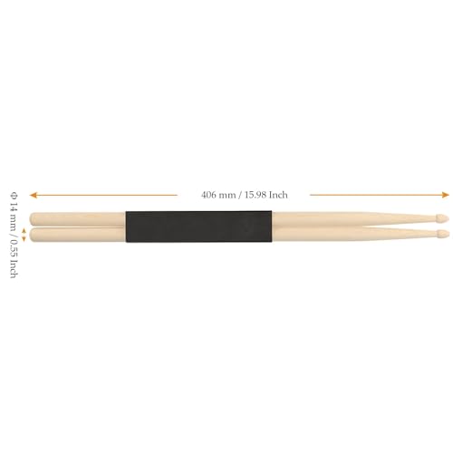 MUKCHAP 15 Pairs/30 PCS 5A Drum Sticks, Maple Drumsticks, Wood Drum Sticks Bulk for Drumming, Practice, Performance, Relaxation - Thumbnail 2