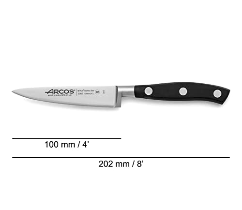 Miniatura 2 de Arcos Serie Riviera, Juego Cuchillos Cocina, Hoja De Acero Inoxidable Forjado Nitrum, Mango De Polioximetileno, Pom, Negro