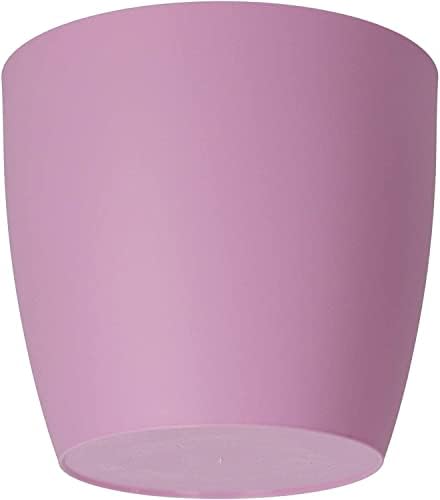 Waste Paper Basket Dust Bin Round Plastic Small Modern Style Home Office 6 colorus (White Matt, 25 cm)
