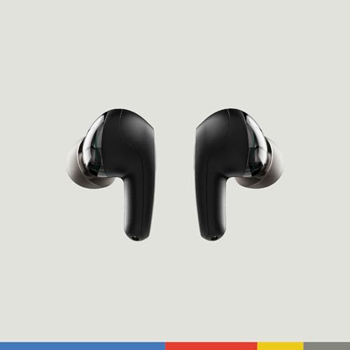 Skullcandy Rail Écouteurs Intra-Auriculaires sans Fil, Autonomie 42 h, Skull-IQ, Compatible Alexa, Microphone, Compatible iPhone + Android + Appareils Bluetooth - Noir