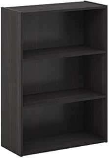 Furinno Pasir 3-Tier Open Shelf Bookcase, Espresso