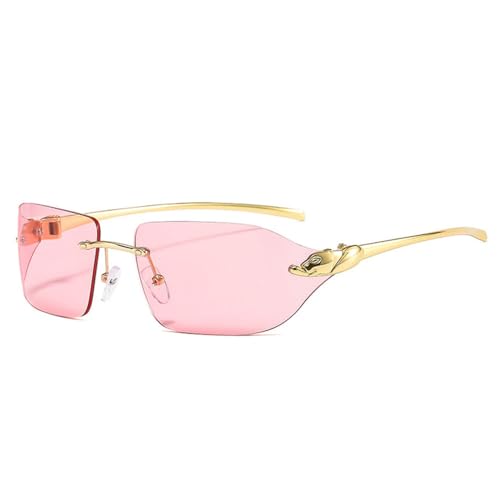 Lunettes de soleil rétro MUTYNE sans monture UV400 verres transparents pour homme femme