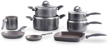 Jogo de Panelas 8 Peças Ceramic Life Smart Plus Brinox - Cinza