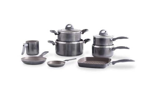 Jogo de Panelas 8 Peças Ceramic Life Smart Plus Brinox - Cinza