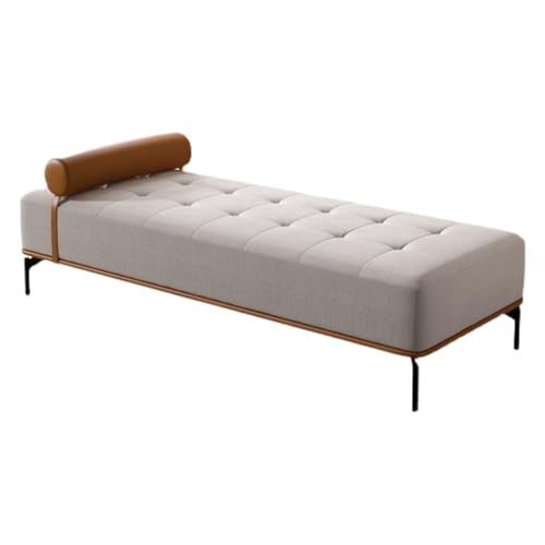 RENEESME Foot Stool for Bed Modern Entrance Bench Fabric Upholstered Dining Bench Bedroom Bedside/Living Room Bench with Upholstered Bench Bed Step Stools for High Beds(180 * 50 * 43cm)