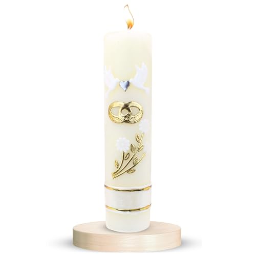 Authenthic Unity Candles for Wedding Ceremony Set Made by Mexican Artisans at La Villa de Guadalupe | Wedding Candles for Ceremony | Wedding Unity Candle Set | Memorial Candles for Wedding Ceremony