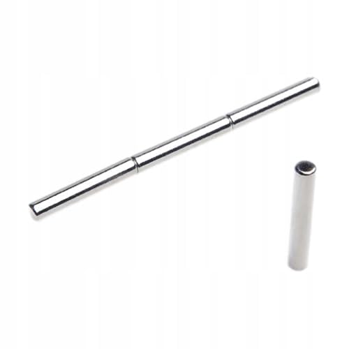 Top Magnesy – 10 pièces Aimants néodyme cylindriques 4x25 mm N38, extra puissants et nickelés, pour bricolage, atelier, modélisme, tableau magnétique et...
