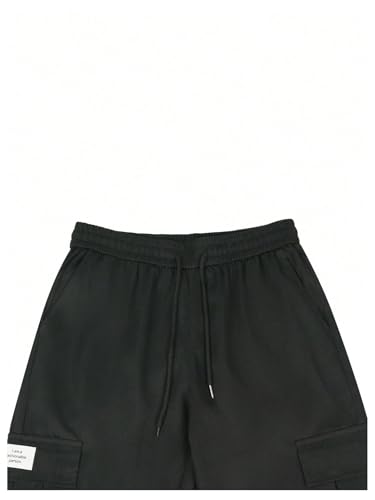 OYOANGLE Men's Cargo Jogger Pants Drawstring Waist Pants Casual Joggers with Pocket4