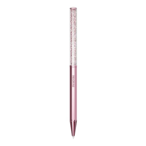 Swarovski Crystalline Ballpoint Pen, Pink Lacquered Barrel with Eight Crystal Facets and More Than 400 Clear Crystals - Image 2