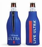 Michelob UltraZipper 12oz Bottle Coolie Cooler Set Of 2