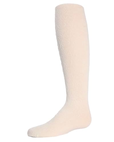MeMoi Swirled Floral Girls Opaque Tights