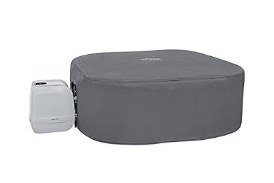 Bestway Lay-Z-Spa Housse Thermique Carrée energysense 1,80 m X 1,80 m X 71 cm, Gris