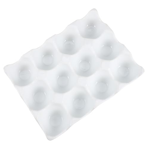 Soporte Estable para Huevos de Cerámica con 12 Cavidades Antideslizantes