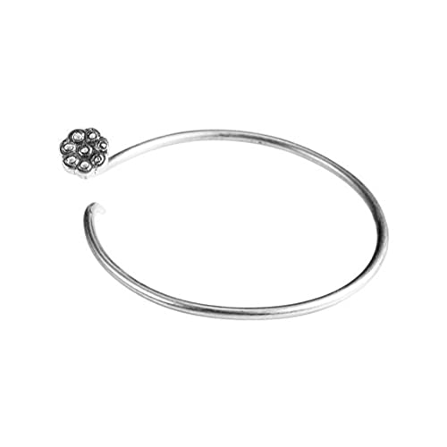 Bracelet art rétro argent 925 femme bijou style palais réglable motif lotus antique