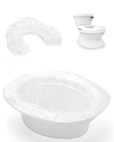 50 Pcs Potty Liners for Ingenuity Summer Infant My Size Potty Pro, Toilet Seat Potty Bags Cleaning Bag for Kids Toddlers, Convenient Use and Clean