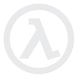 Half Life Lambda Decal (White Vinyl Sticker, Car Laptop Window Tumbler Water Bottle) Logo Symbol