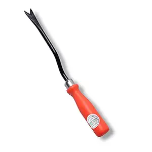 Kraft Seeds Hand Weeder - 1 Pc (Orange Handle, Black Blade) | Weed Remover Agriculture Tool for Gardens |Weeding Tool for Terrace Garden |Durable Hand Weeder for Garden |Garden Plants Weeder for Lawn