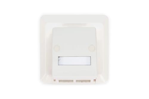DIGITUS DN-93201 - FTTH Glasfaser Anschlussdose - 2 Ports - für SC- oder LC-Adapter - Unterputz Netzwerk-Dose - FTTB FTTx - Weiß