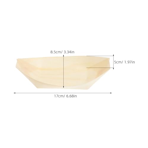 Platos desechables de madera para sushi de 6 pulgadas miniatura 2