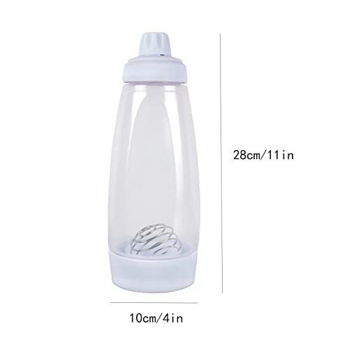 Foto von Teigspender Quetschflasche mit Deckel und Skala Teig Mixer für Pancakes Pfannkuchen Teig Mixer Hand Batter Dispenser Batter Mixer Quetschflaschen für Pancakes,Muffins,Poffertjes,Crepes und Waffeln