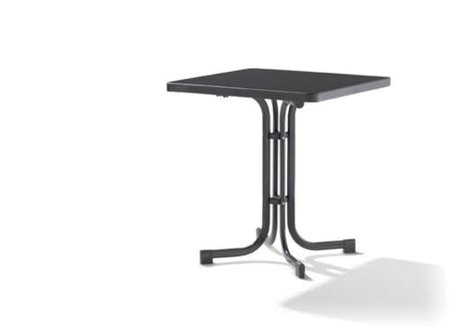 Sieger 231/G Boulevard-Klapptisch mit mecalit-Pro-Platte 70 x 70 cm, Stahlrohrgestell eisengrau,...