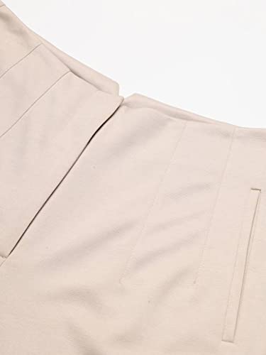 Image of BEATNIK Poly Knit Fitted Beige Womens Trousers