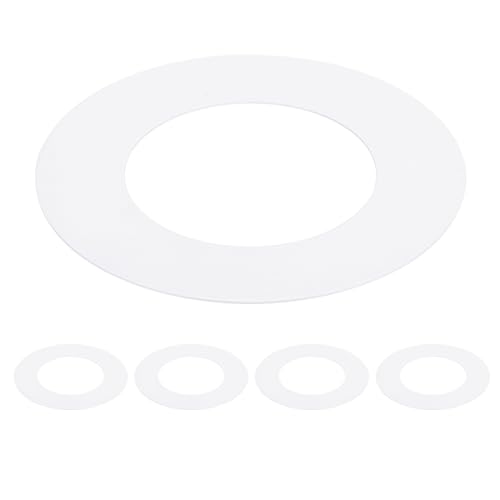 Awclub White Goof Trim Ring for 5 Inch Recessed Cans Downlights for Ceiling Light Fixtures, 5 Pack 5.9-Inch Inner Diameter, 8-Inch Outer Diameter, Steel Construction