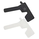 Veemoon 2 Stück Augenabdeckung für Sehtests Tragbar Rutschfest Ergonomisch Geformt Stabile Kunststoff Abdeckklappen Schwarz und Weiß Optiker Zubehör