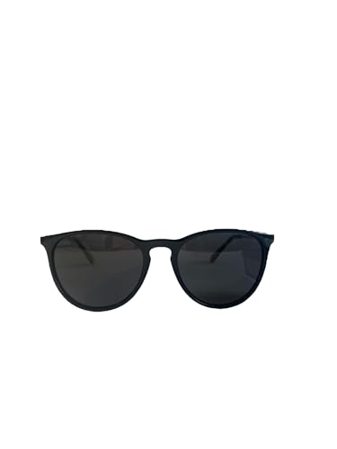 Foster Grant Sunglasses Maxblock Round Pantos shape Solid Black with grey lenses and keyhole bridge FGMP20 15