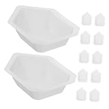 Cabilock 10stücke Labor Probenwägeschalen Wiederverwendbare Kunststoff Wägeplatten Für Pulver Und Flüssigkeiten Chemie Messschiffchen Tragbare Waagen-schalen