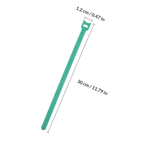 POPETPOP 100 piezas ataduras de gancho y bucle verdes para cables, reutilizables, organizador de cables para gestión de cables bajo escritorio y almacenamiento de cables de electrodomésticos miniatura 2