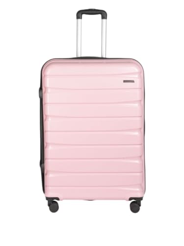 Image of Teakwood 76 CM Unisex Trolley Bag for Travel, Hard Cabin Trolley Large Travel Suitcase Bag, Lock System 360 Degree 8 Rotating Wheels (76 CM, Rose)