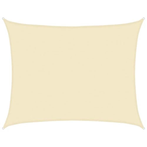 Voile d'ombrage rectangulaire pour protéger la terrasse du soleil sans poche d'eau