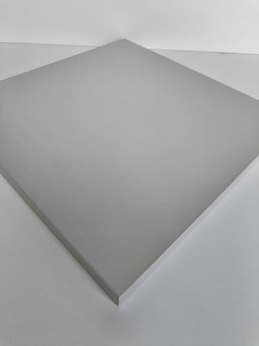 Generico Pannello Truciolare Nobilitato Grigio chiaro Bordato su 4 lati mm 18 Varie Misure (1, cm. 90 x 50)