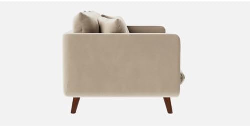 Image of Rejol Velvet 2-Seater Sofa Luxurious Comfort for Living Rooms and Offices (Cream, 2 Seater)