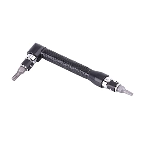 Bolwhao 90 Degree Right Angle 1/4-Inch Double-Headed L-Shaped Socket Wrench Mini Wrench Screwdriver Bit And Socket Tool 2 Pcs With 10 Pcs Various Angled Screwdriver Bits Hand Tool Set #TOP3
