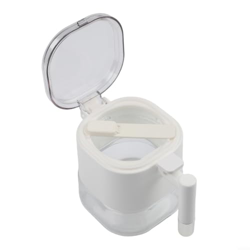 Set de botes de vidrio para cocina de 380ml con tapas estancas blancas 6